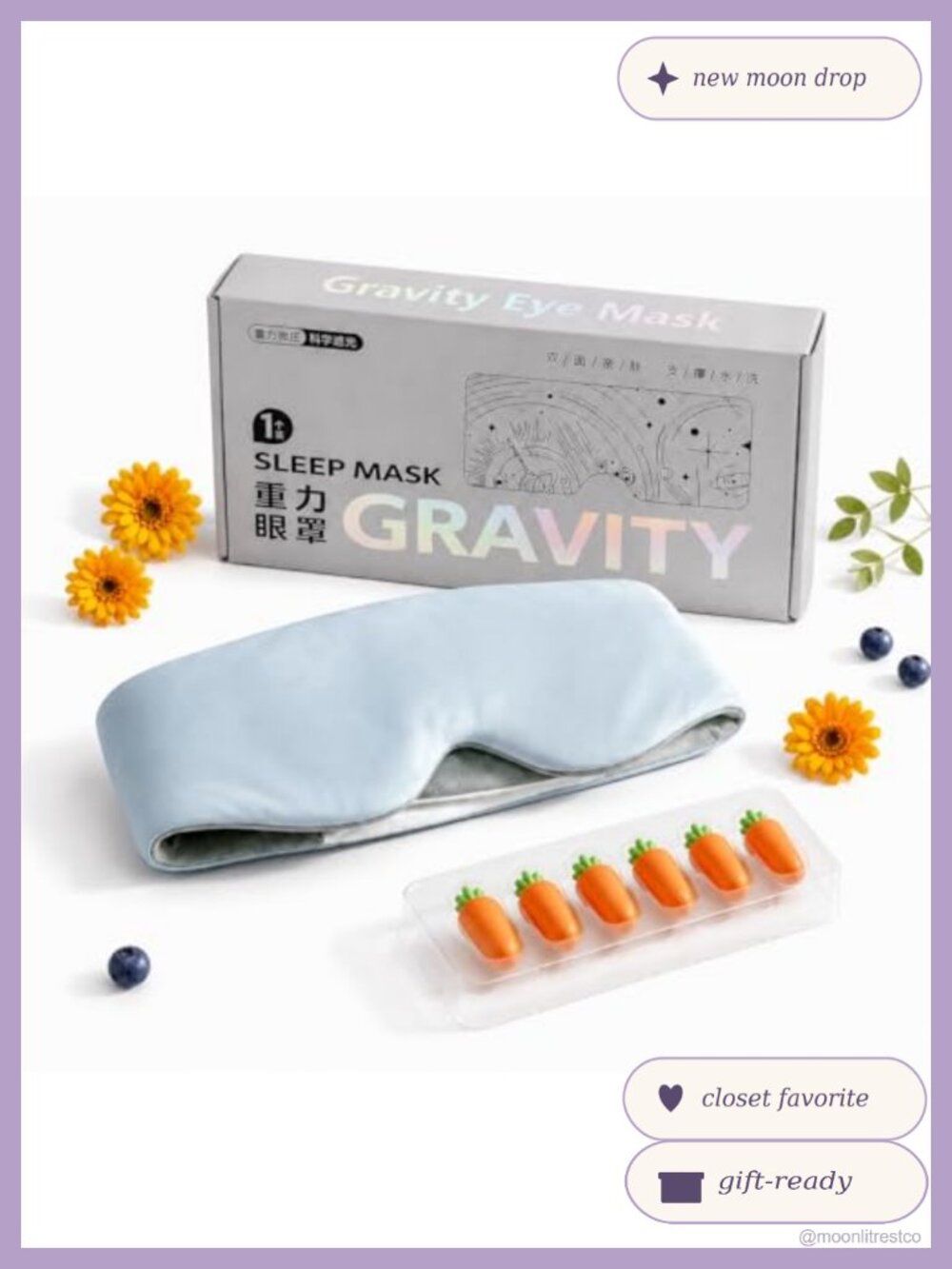 Weighted Sleep Mask & Earplugs Set, 250g Pressure Eye Cover, 3D Blackout